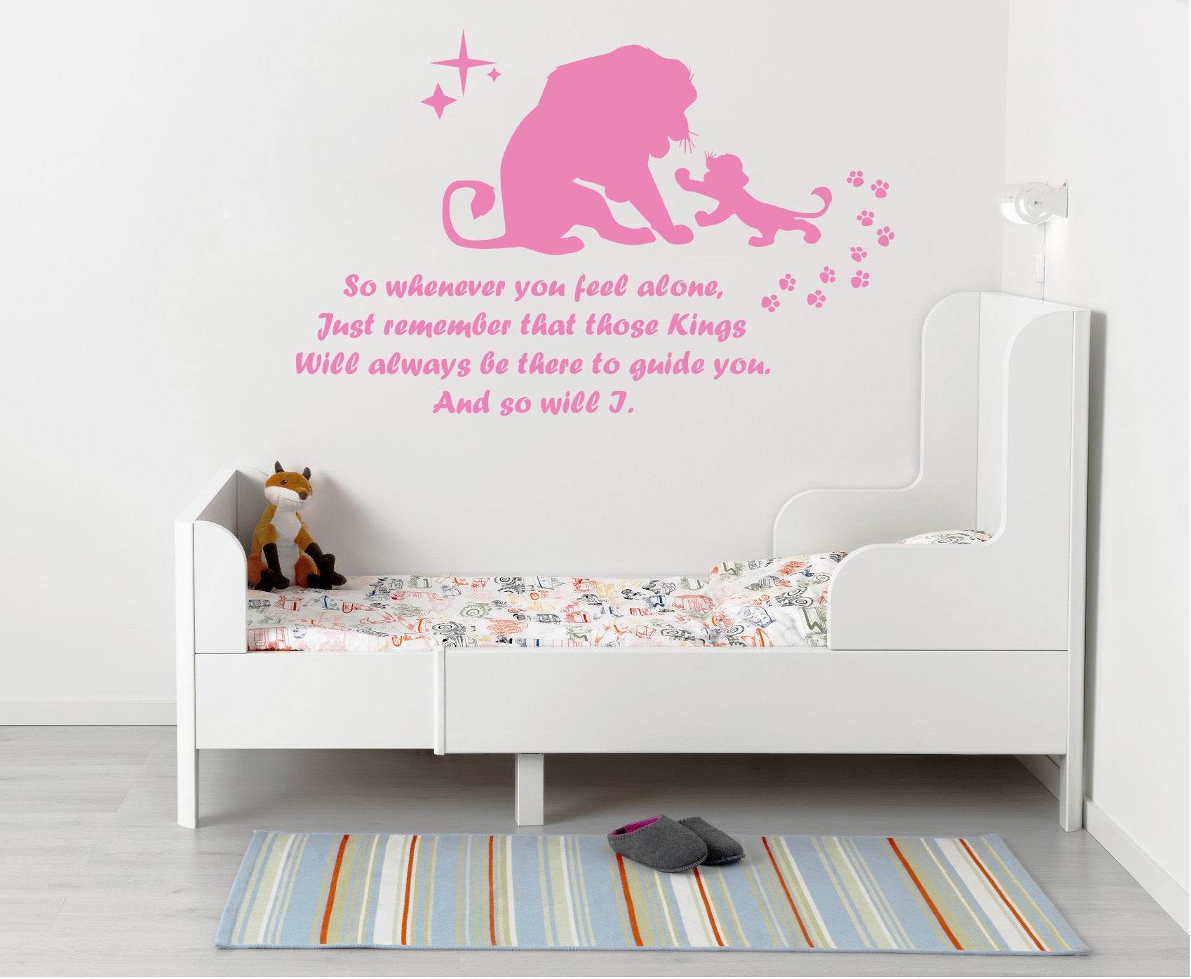 Chaque fois que vous vous sentez seul roi Lion citations inspirantes sticker mural autocollant SQ134