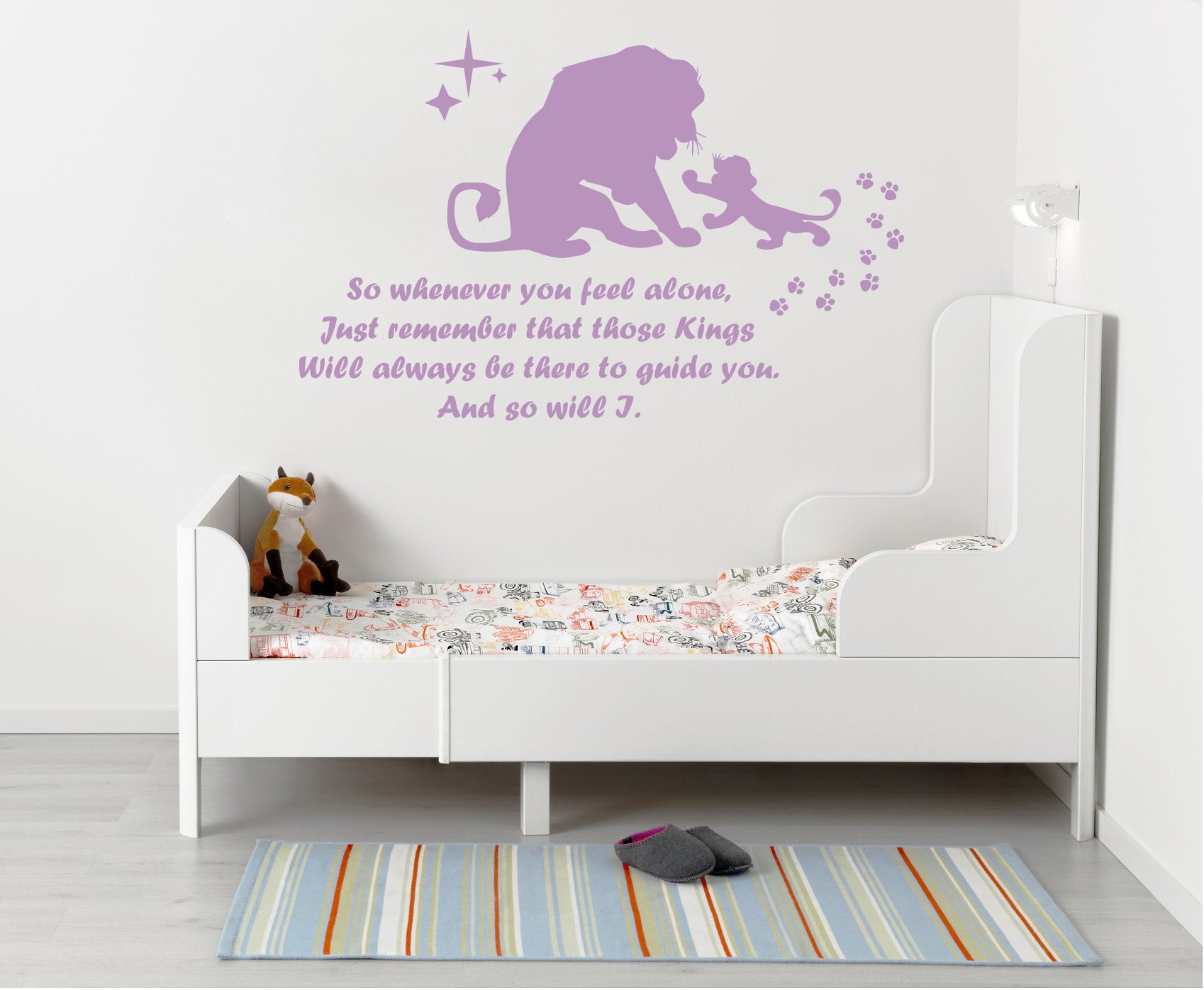 Chaque fois que vous vous sentez seul roi Lion citations inspirantes sticker mural autocollant SQ134