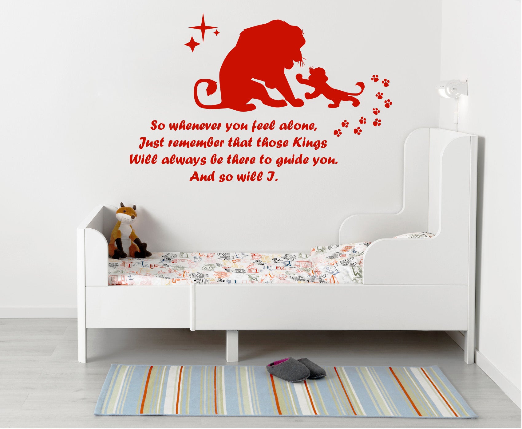 Chaque fois que vous vous sentez seul roi Lion citations inspirantes sticker mural autocollant SQ134