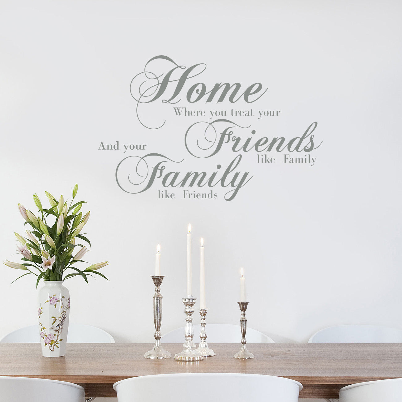 Home Friends Family Inspirational Quotes Wall Sticker Decal SQ135