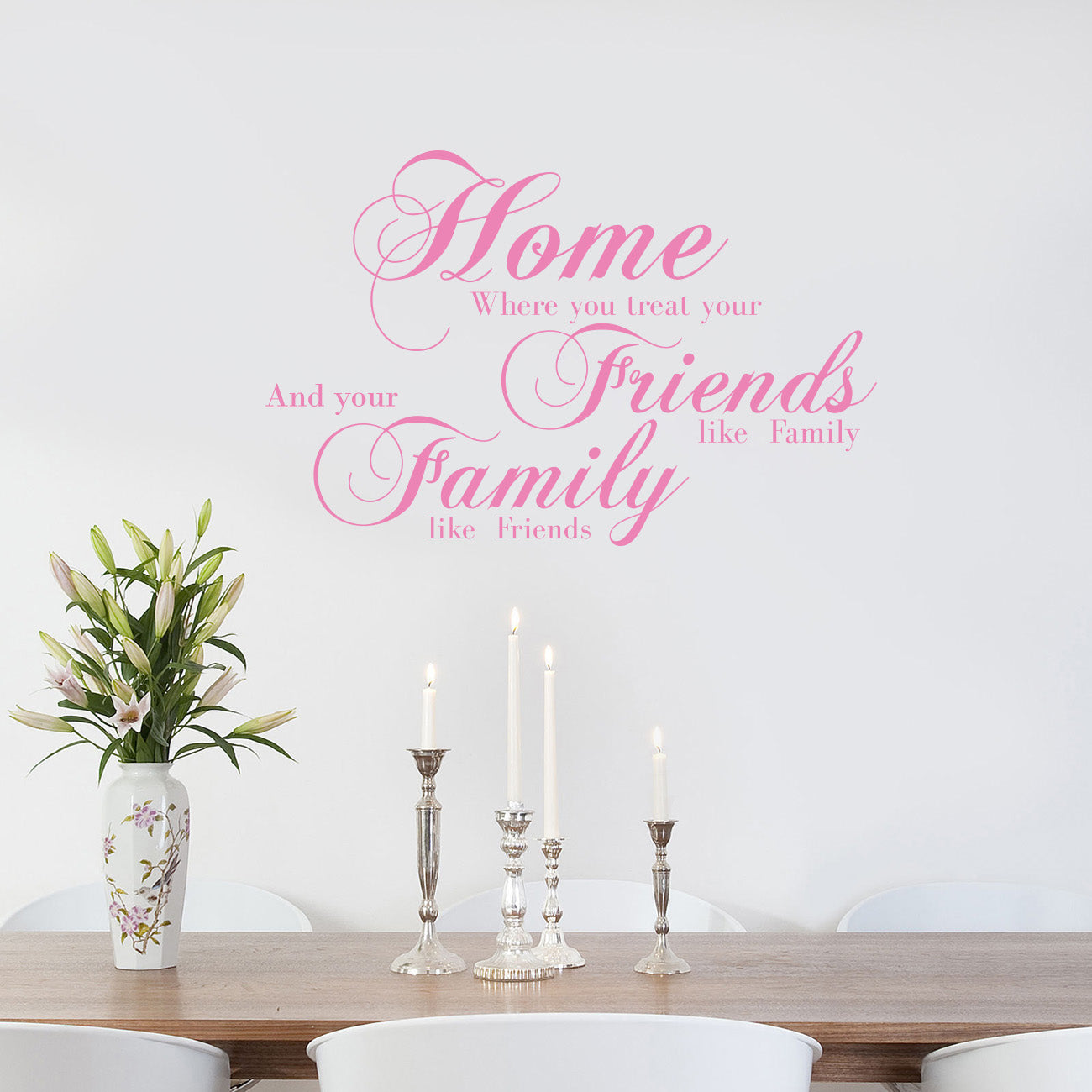 Home Friends Family Inspirational Quotes Wall Sticker Decal SQ135