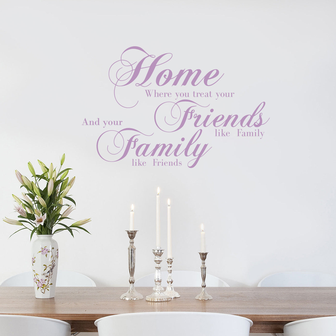 Home Friends Family Inspirational Quotes Wall Sticker Decal SQ135