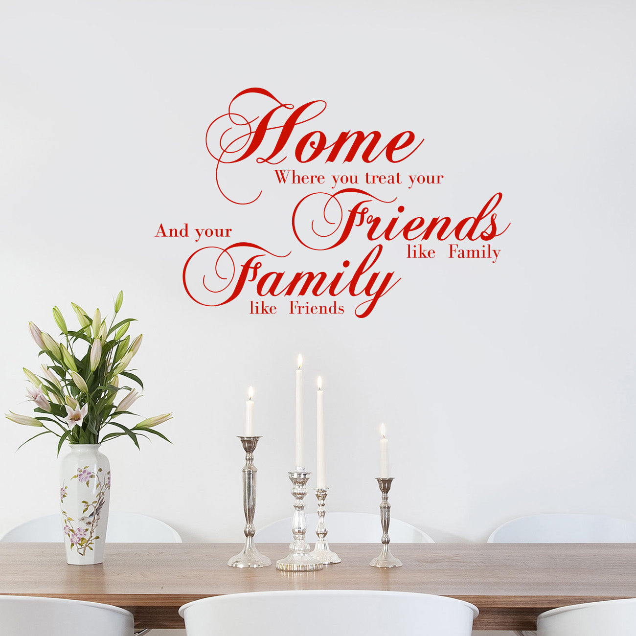 Home Friends Family Inspirational Quotes Wall Sticker Decal SQ135