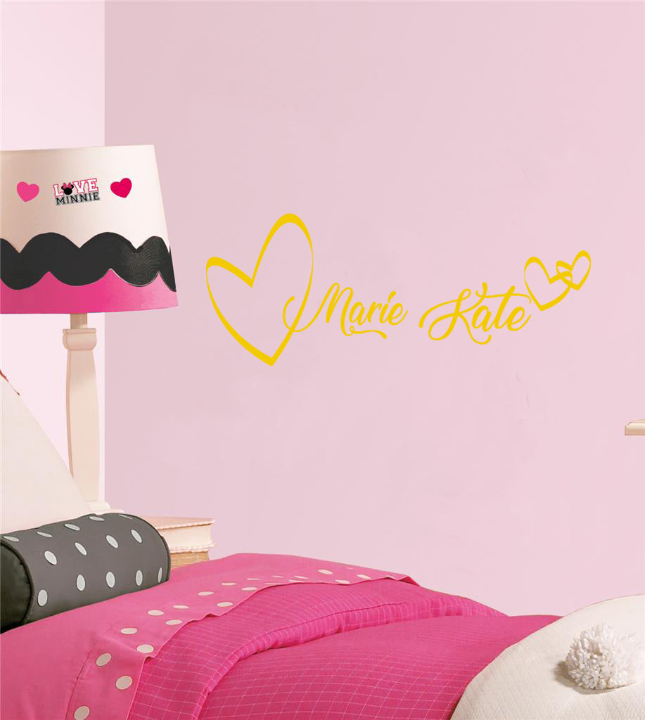 NAME HEART Personalized Inspirational Quotes Wall Sticker Decal For Kids SQ140