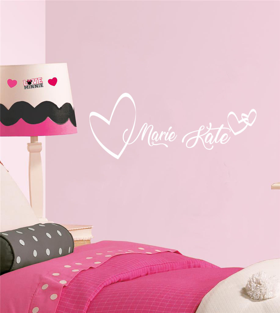 NAME HEART Personalized Inspirational Quotes Wall Sticker Decal For Kids SQ140