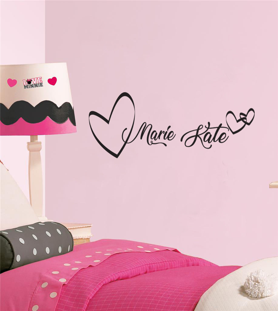 NAME HEART Personalized Inspirational Quotes Wall Sticker Decal For Kids SQ140