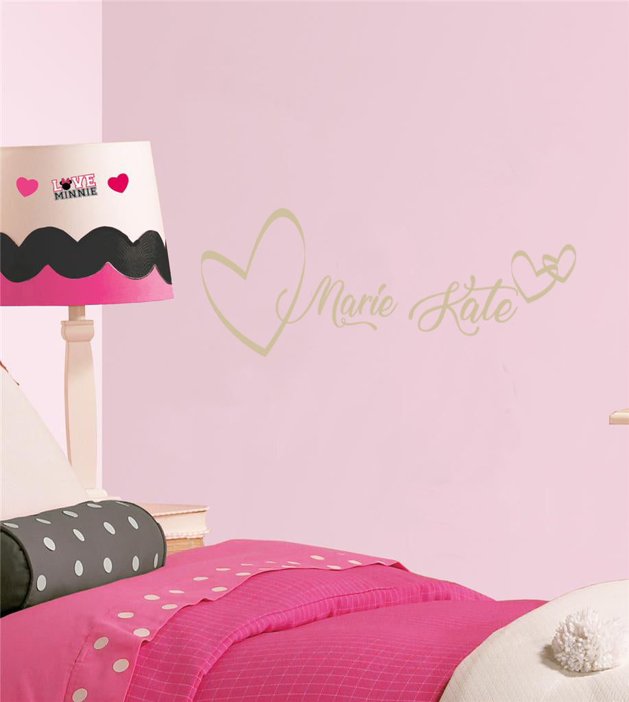 NAME HEART Personalized Inspirational Quotes Wall Sticker Decal For Kids SQ140