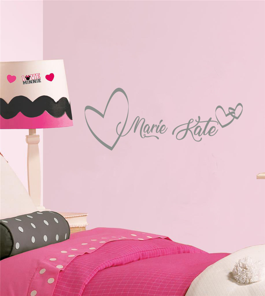 NAME HEART Personalized Inspirational Quotes Wall Sticker Decal For Kids SQ140