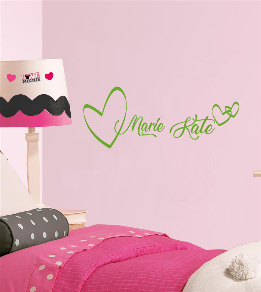 NAME HEART Personalized Inspirational Quotes Wall Sticker Decal For Kids SQ140