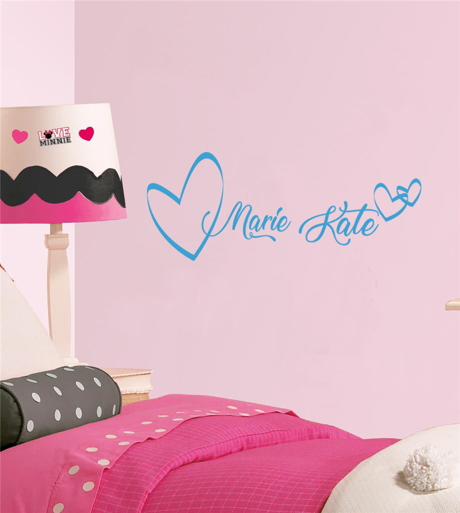 NAME HEART Personalized Inspirational Quotes Wall Sticker Decal For Kids SQ140