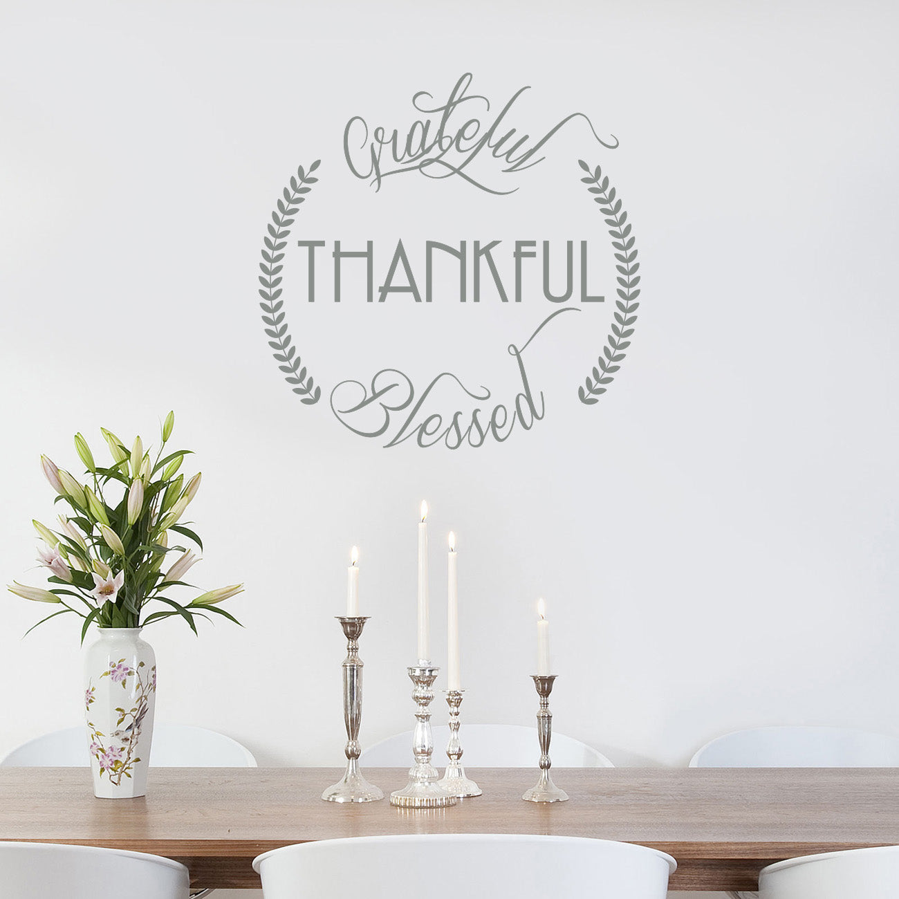 GREATFUL THANKFUL BLESSED Inspirational Quotes Wall Sticker Decal SQ145