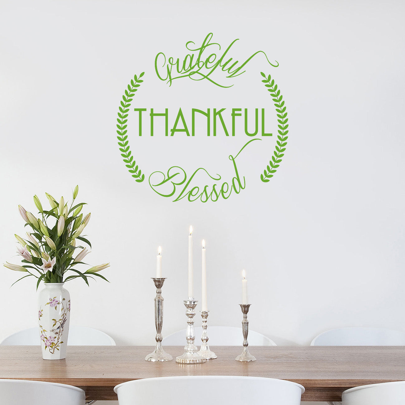 GREATFUL THANKFUL BLESSED Inspirational Quotes Wall Sticker Decal SQ145