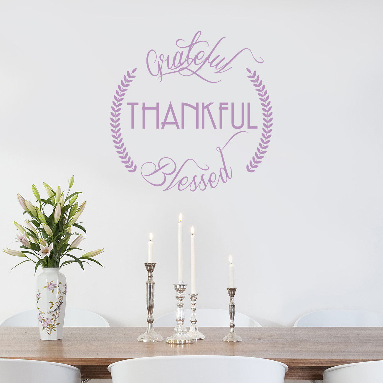GREATFUL THANKFUL BLESSED Inspirational Quotes Wall Sticker Decal SQ145