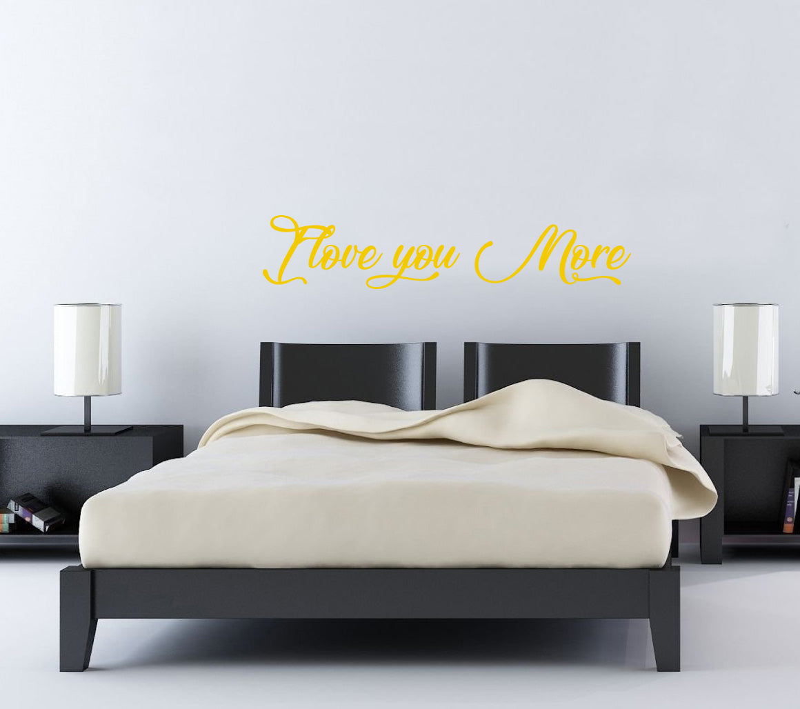 Je t'aime plus de citations inspirantes sticker mural autocollant SQ150
