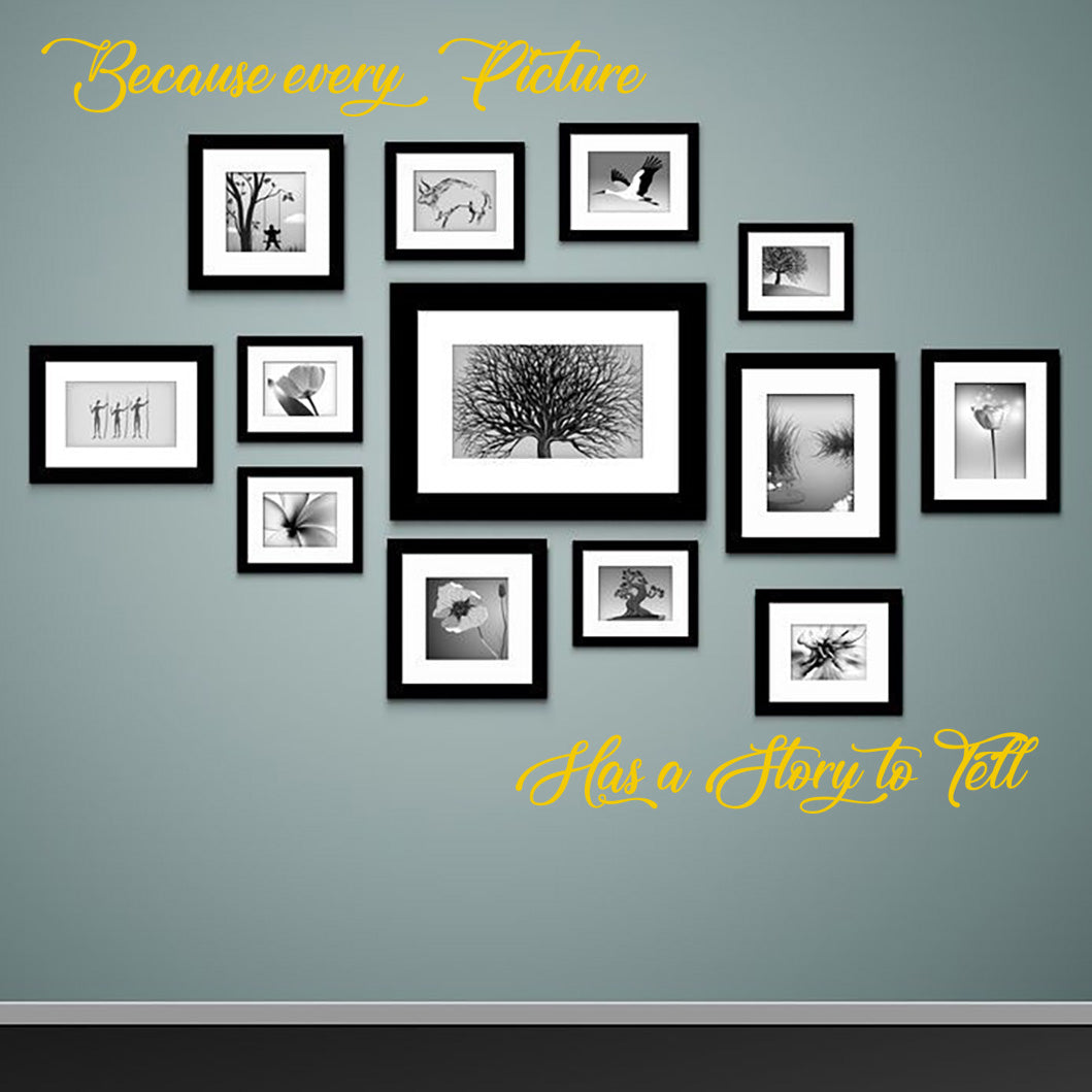 CHAQUE IMAGE A UNE HISTOIRE Inspirational Citations Autocollant mural Décalque SQ154