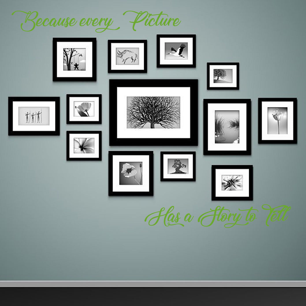 CHAQUE IMAGE A UNE HISTOIRE Inspirational Citations Autocollant mural Décalque SQ154
