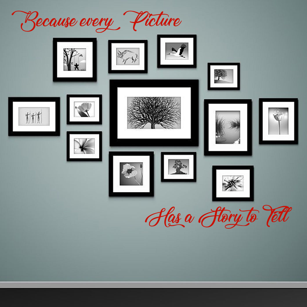CHAQUE IMAGE A UNE HISTOIRE Inspirational Citations Autocollant mural Décalque SQ154