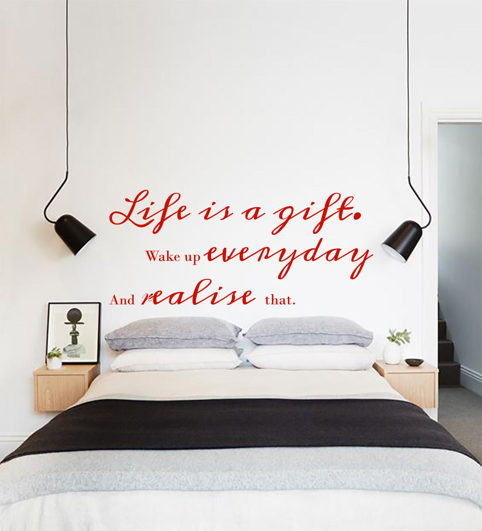 LA VIE EST UN CADEAU Inspirational Quotes Sticker Sticker SQ165