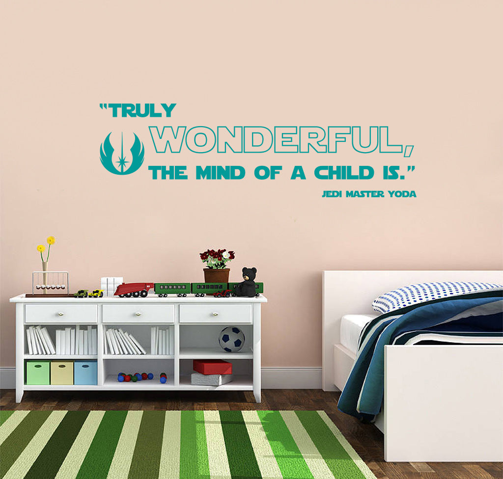 Star Wars THE MIND OF A CHILD Quotes Wall Sticker Decal SQ168