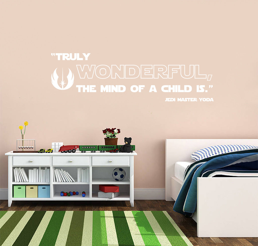 Star Wars THE MIND OF A CHILD Quotes Wall Sticker Decal SQ168