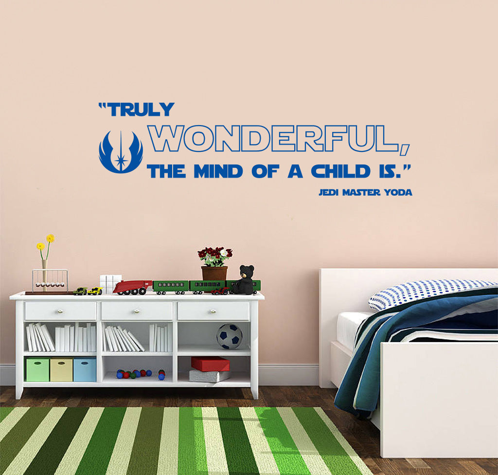 Star Wars THE MIND OF A CHILD Quotes Wall Sticker Decal SQ168