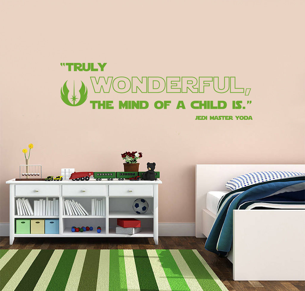 Star Wars THE MIND OF A CHILD Quotes Wall Sticker Decal SQ168