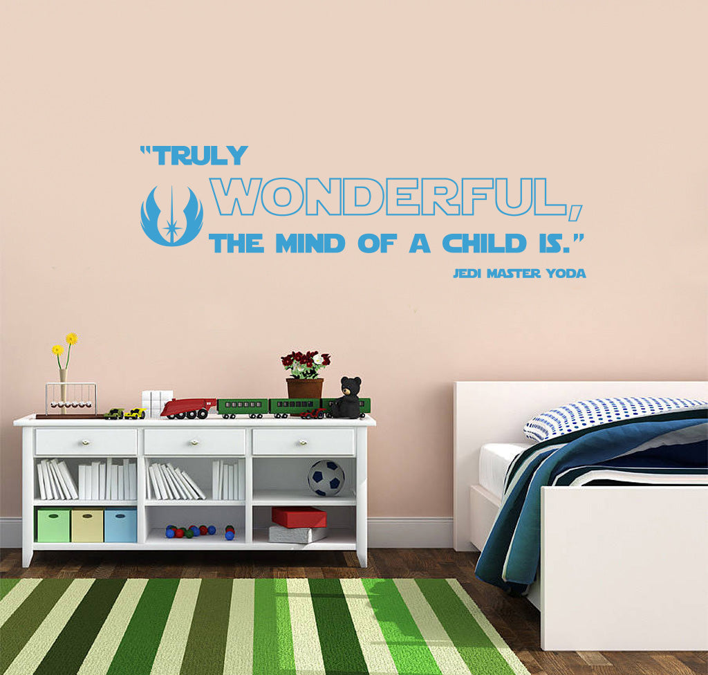 Star Wars THE MIND OF A CHILD Quotes Wall Sticker Decal SQ168