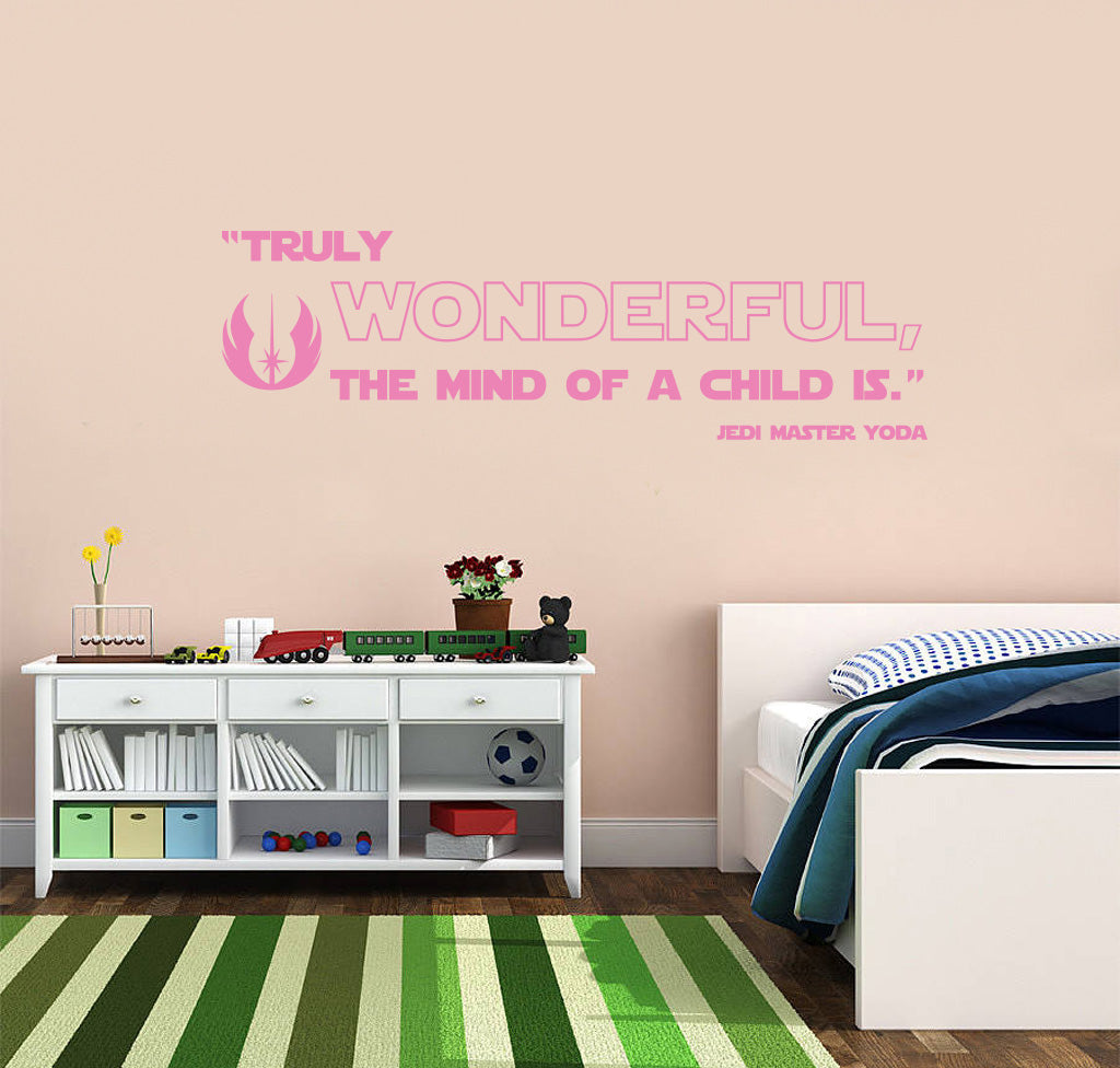 Star Wars THE MIND OF A CHILD Quotes Wall Sticker Decal SQ168