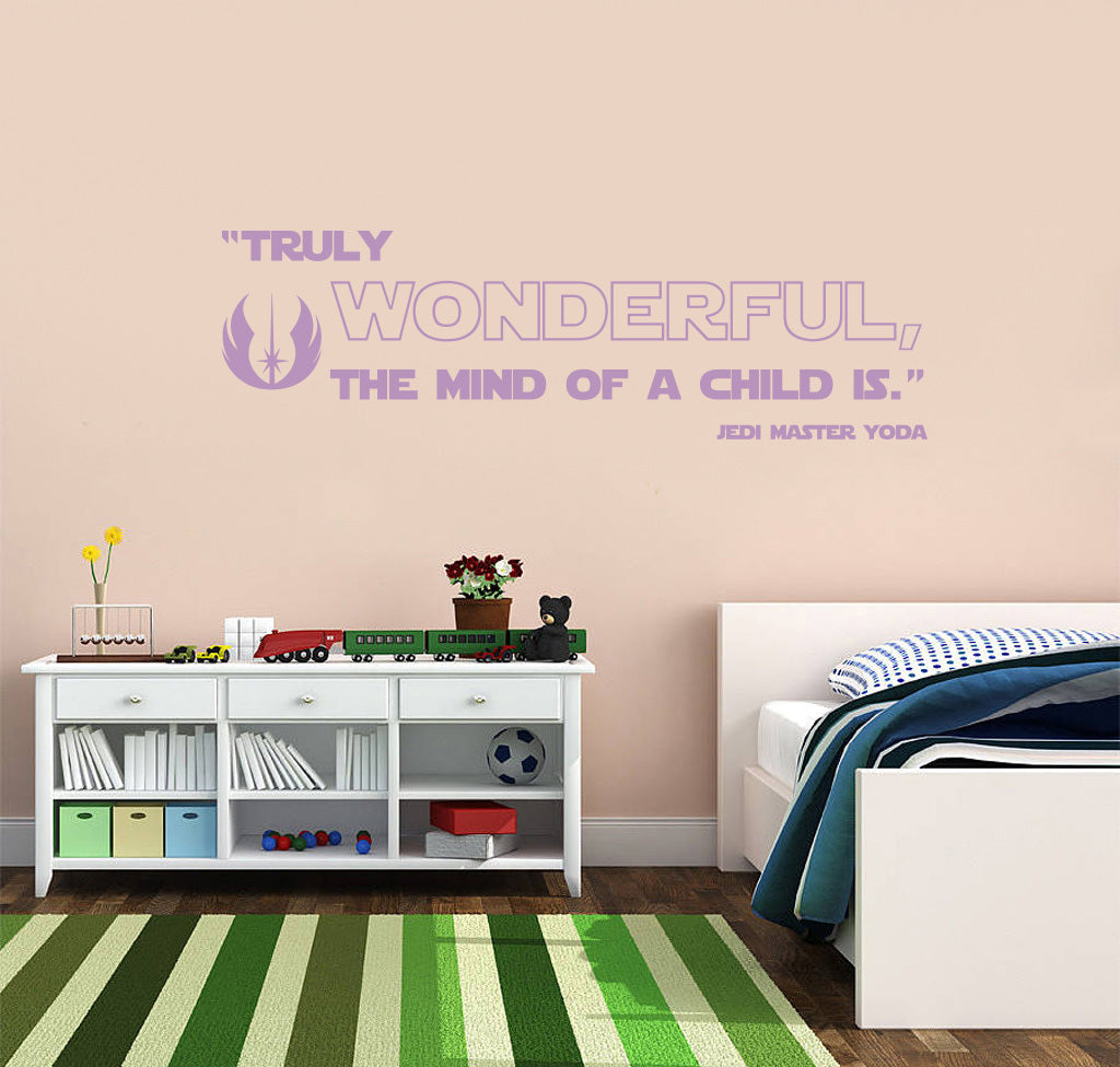 Star Wars THE MIND OF A CHILD Quotes Wall Sticker Decal SQ168