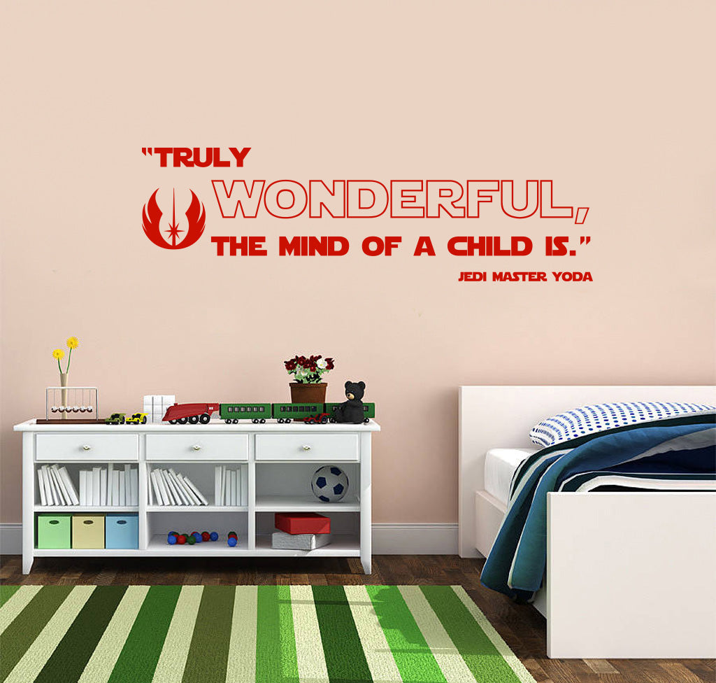 Star Wars THE MIND OF A CHILD Quotes Wall Sticker Decal SQ168