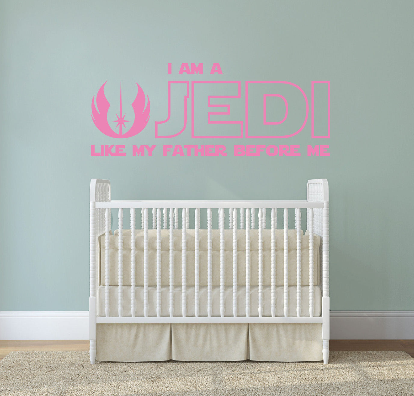 Star Wars I AM A JEDI Inspirational Quotes Wall Sticker Décalque SQ169