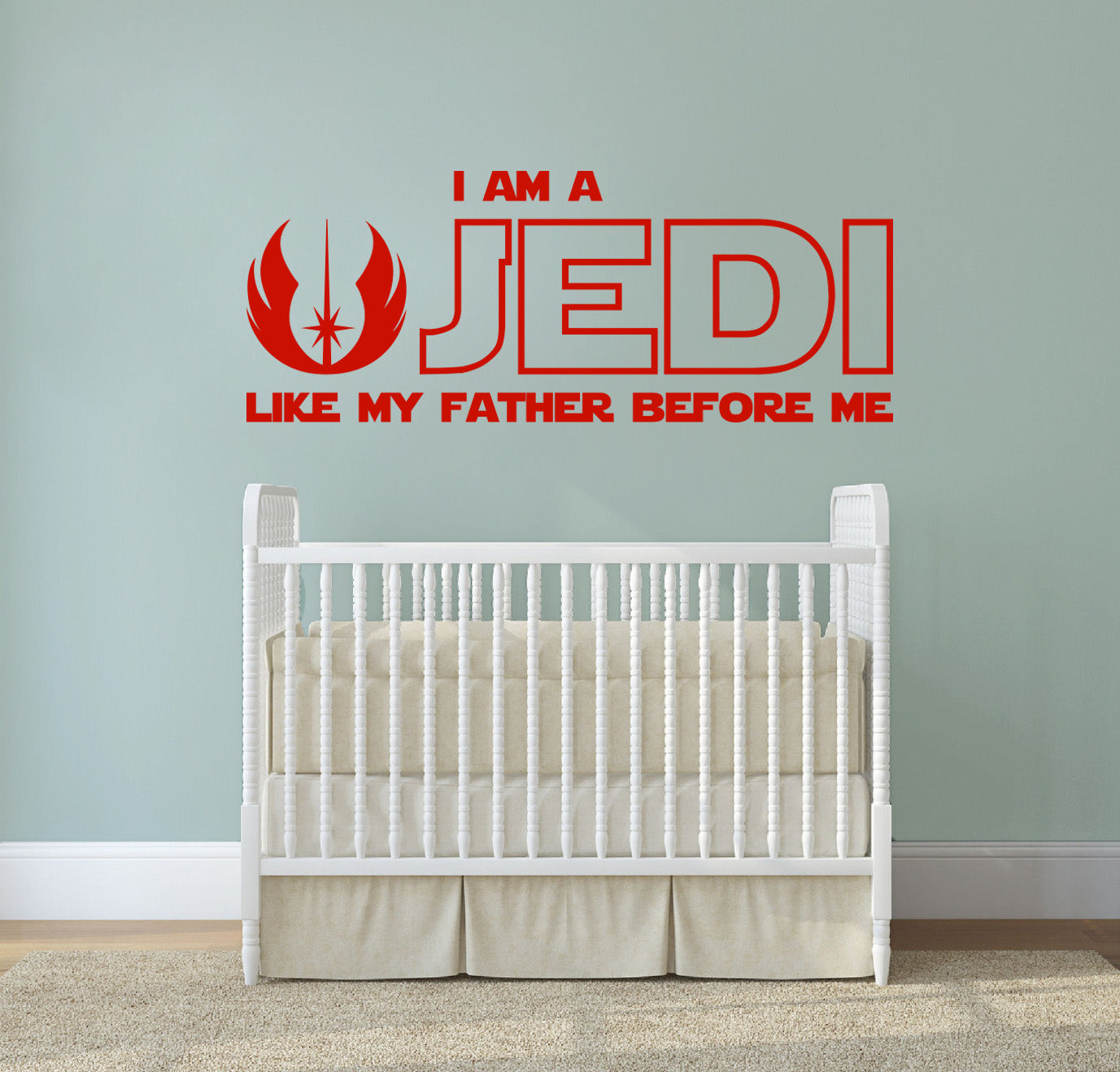 Star Wars I AM A JEDI Inspirational Quotes Wall Sticker Décalque SQ169