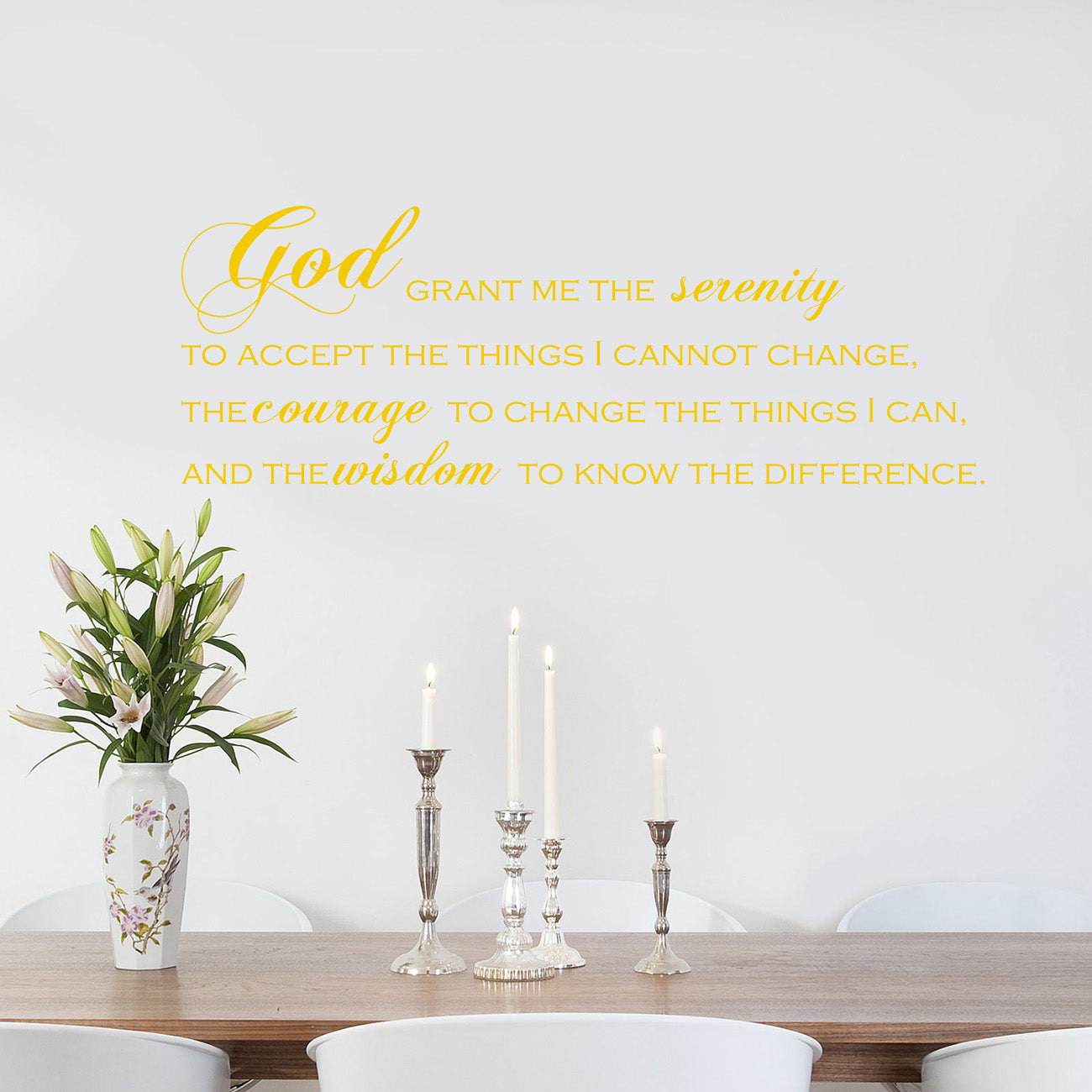 GOD GRANT ME THE SERENITY Inspirational Quotes Wall Sticker Decal SQ170