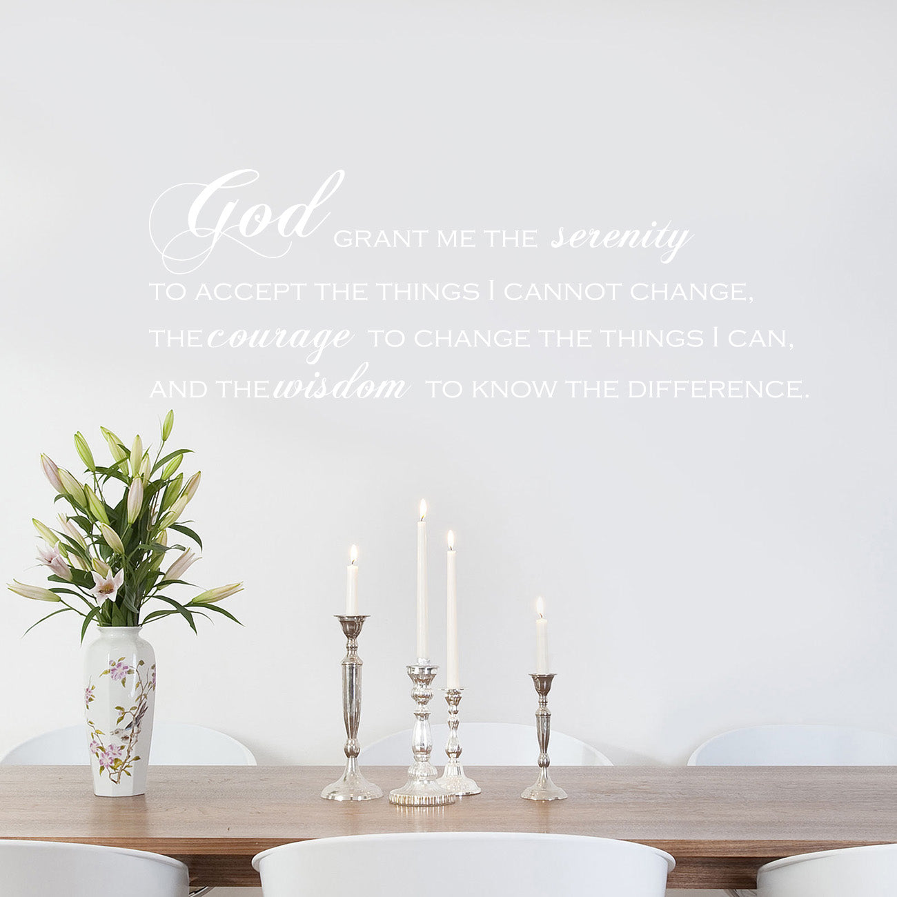 GOD GRANT ME THE SERENITY Inspirational Quotes Wall Sticker Decal SQ170