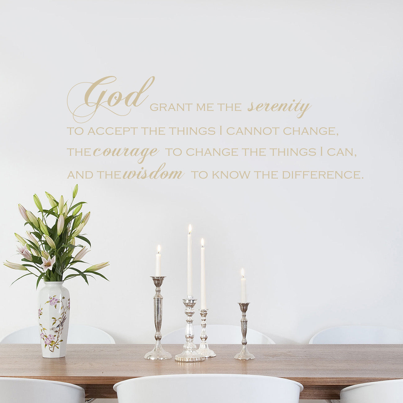 GOD GRANT ME THE SERENITY Inspirational Quotes Wall Sticker Decal SQ170