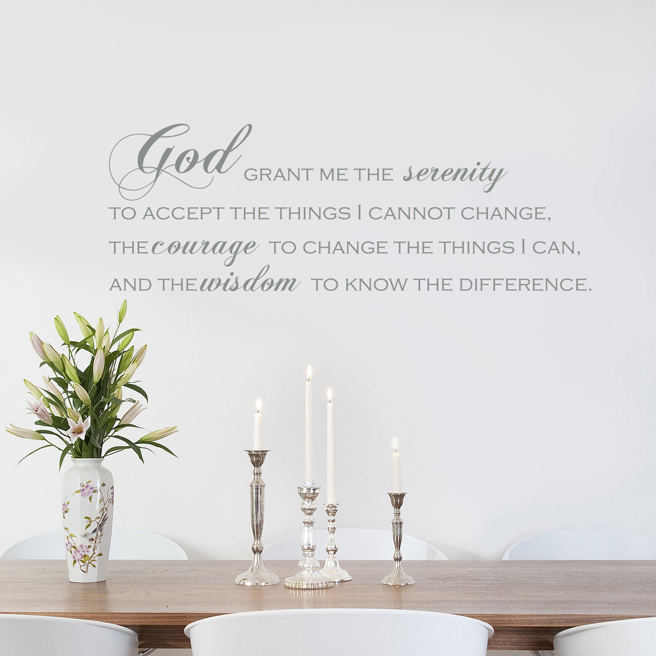 GOD GRANT ME THE SERENITY Inspirational Quotes Wall Sticker Decal SQ170