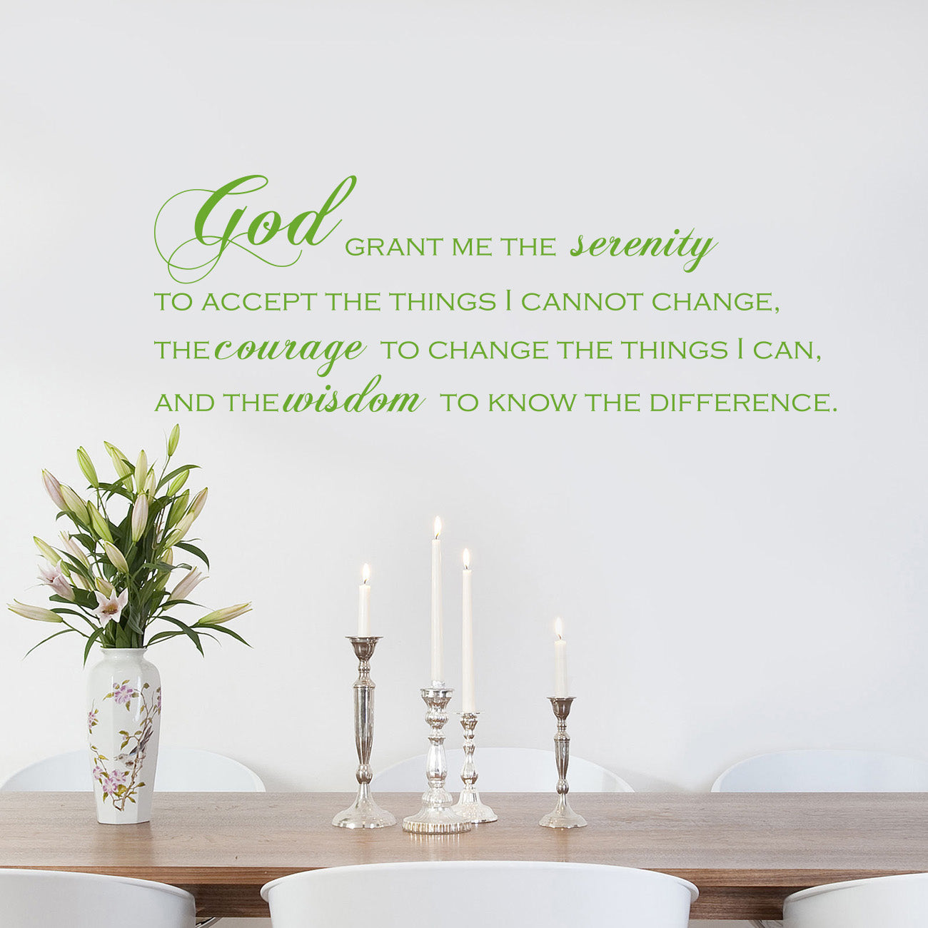 GOD GRANT ME THE SERENITY Inspirational Quotes Wall Sticker Decal SQ170
