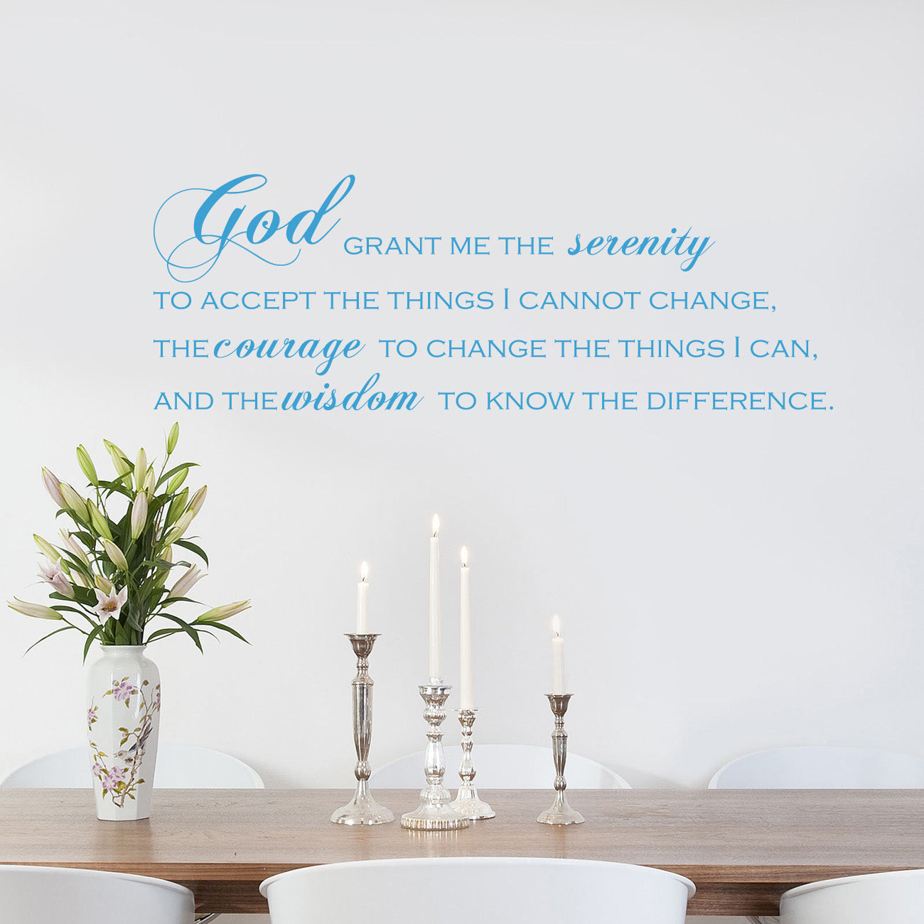 GOD GRANT ME THE SERENITY Inspirational Quotes Wall Sticker Decal SQ170