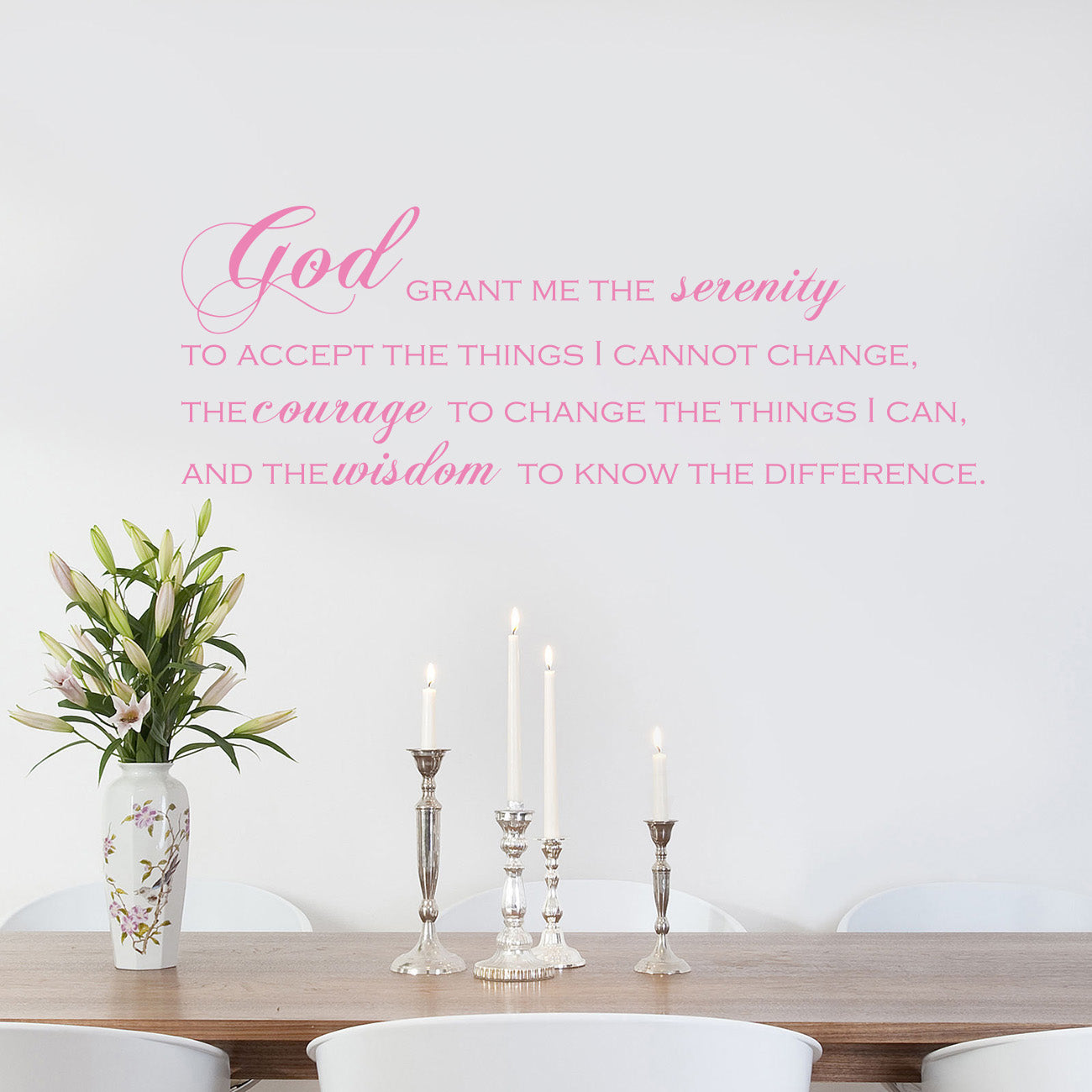 GOD GRANT ME THE SERENITY Inspirational Quotes Wall Sticker Decal SQ170