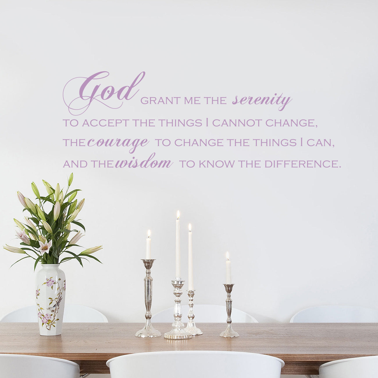 GOD GRANT ME THE SERENITY Inspirational Quotes Wall Sticker Decal SQ170