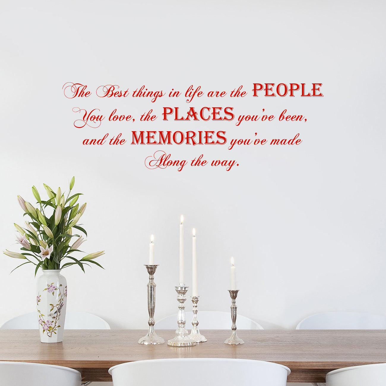 THE BEST THINGS IN LIFE Inspirational Quotes Wall Sticker Décal SQ171