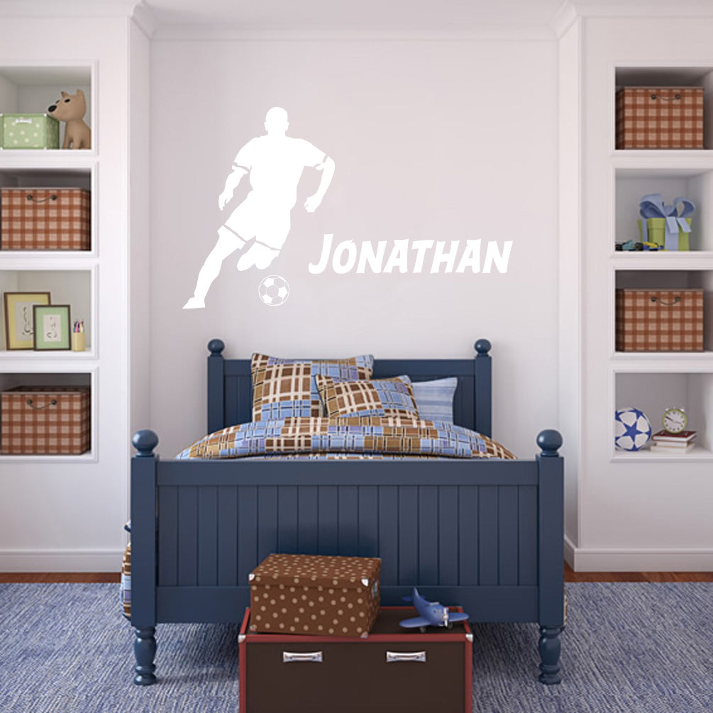 SOCCER PLAYER Personalized Wall Sticker Decal For Kids SQ172