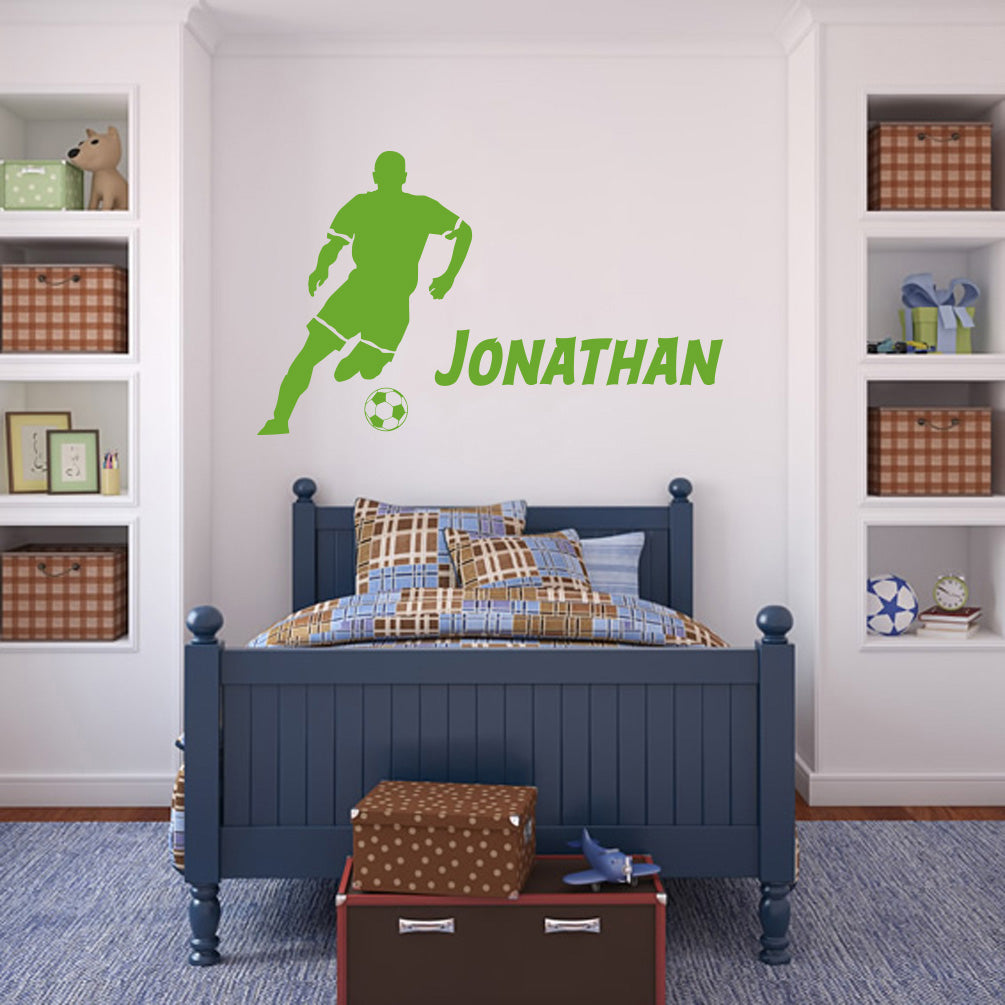 SOCCER PLAYER Personalized Wall Sticker Decal For Kids SQ172