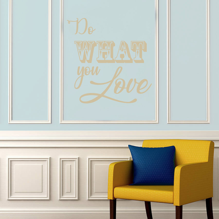 DO WHAT YOU LOVE Inspirational Quotes Wall Sticker Décalque SQ176