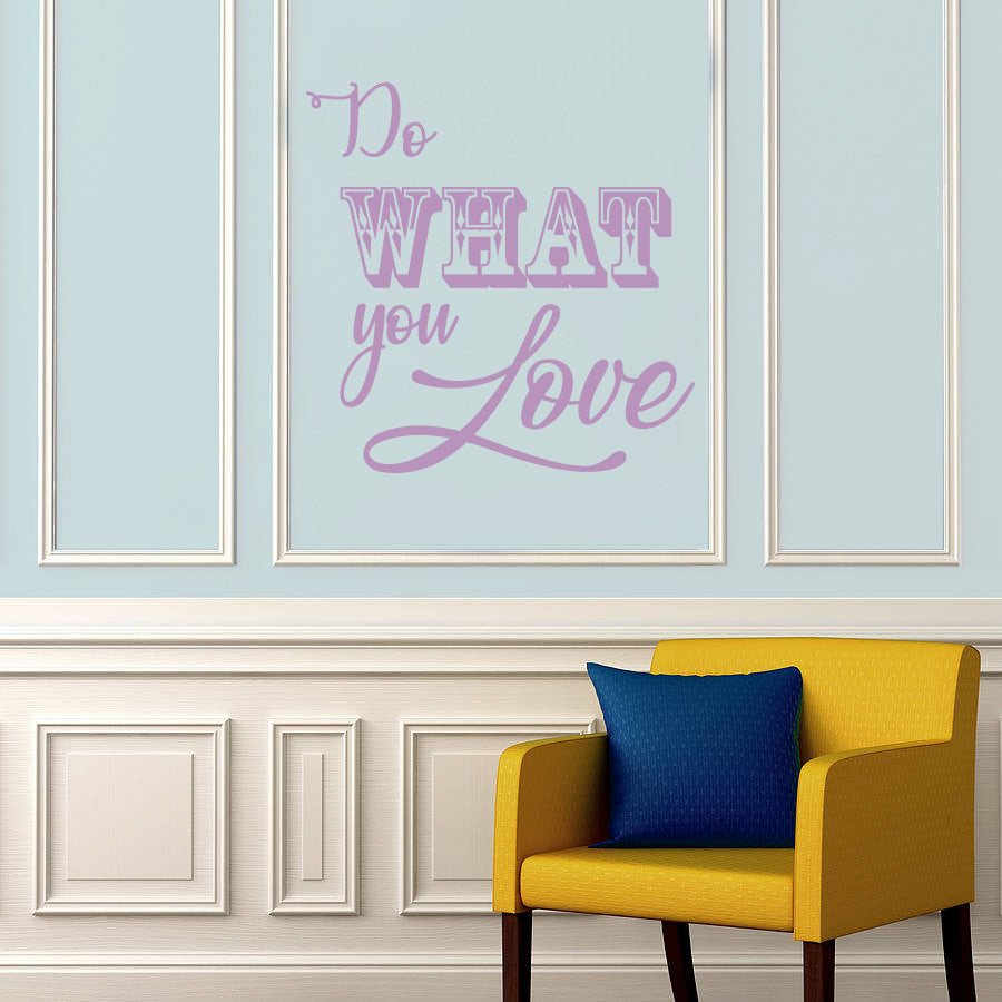 DO WHAT YOU LOVE Inspirational Quotes Wall Sticker Décalque SQ176