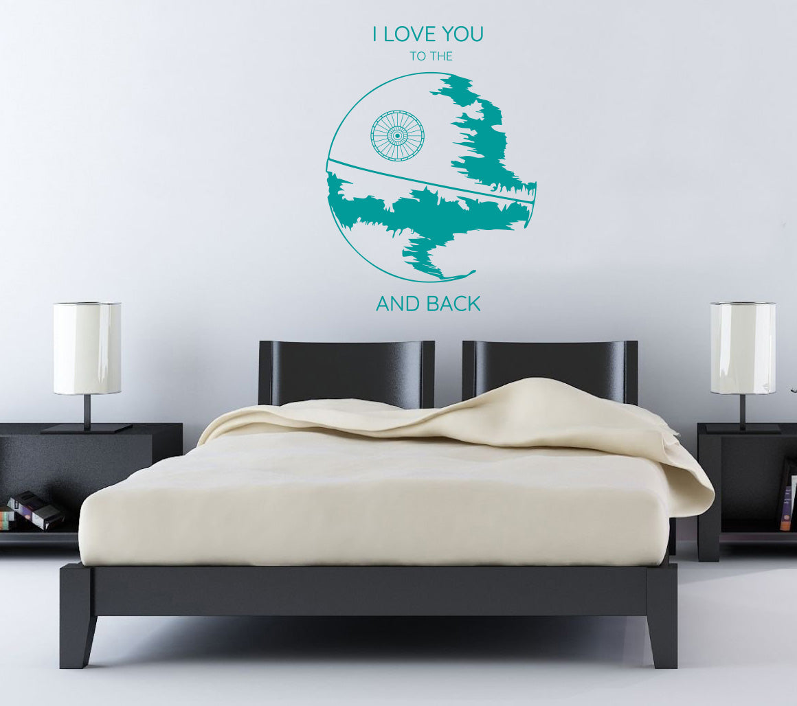Star Wars I Love You To The Death Inspirational Quotes Wall Sticker Decal SQ179