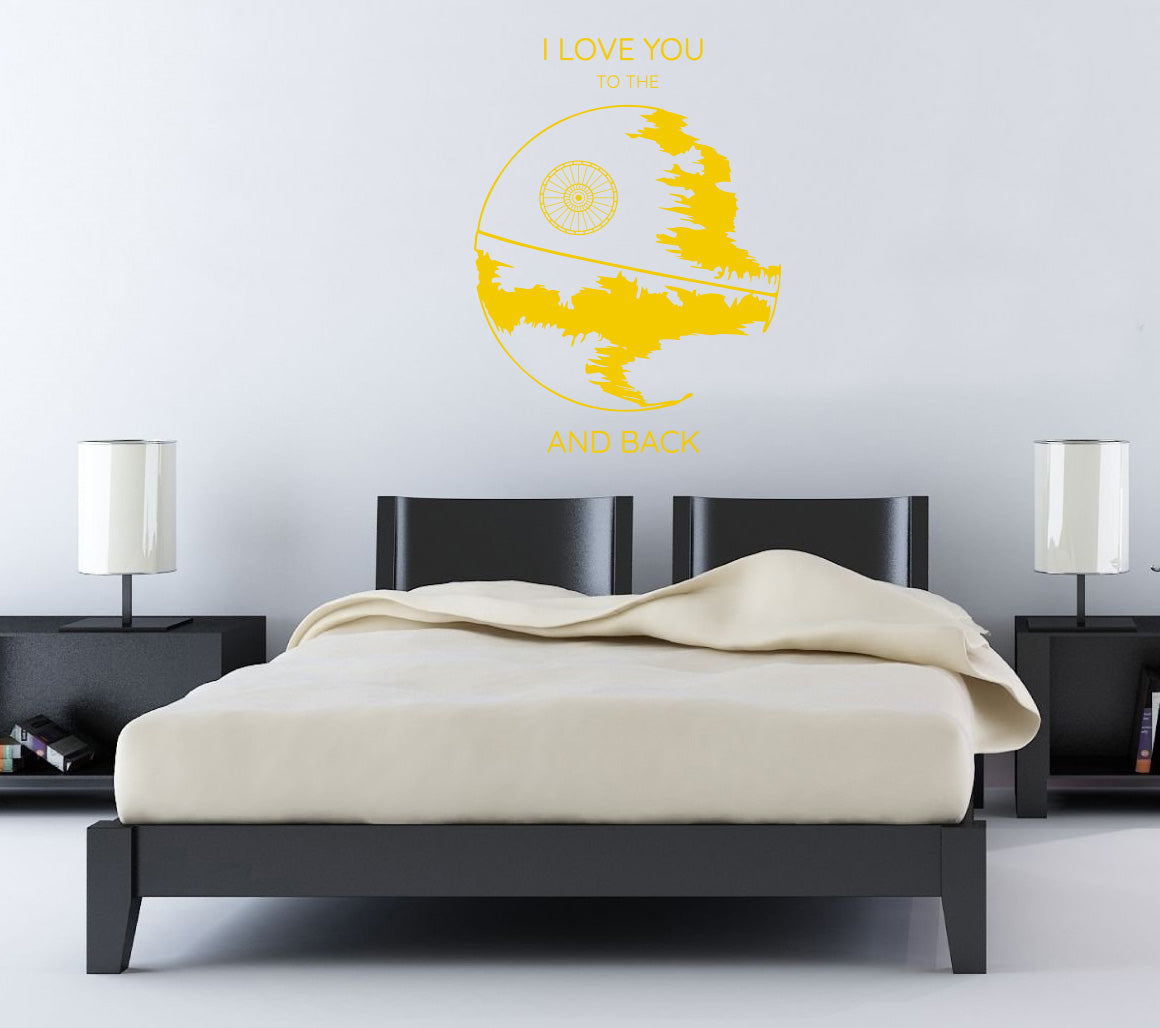 Star Wars I Love You To The Death Inspirational Quotes Wall Sticker Decal SQ179
