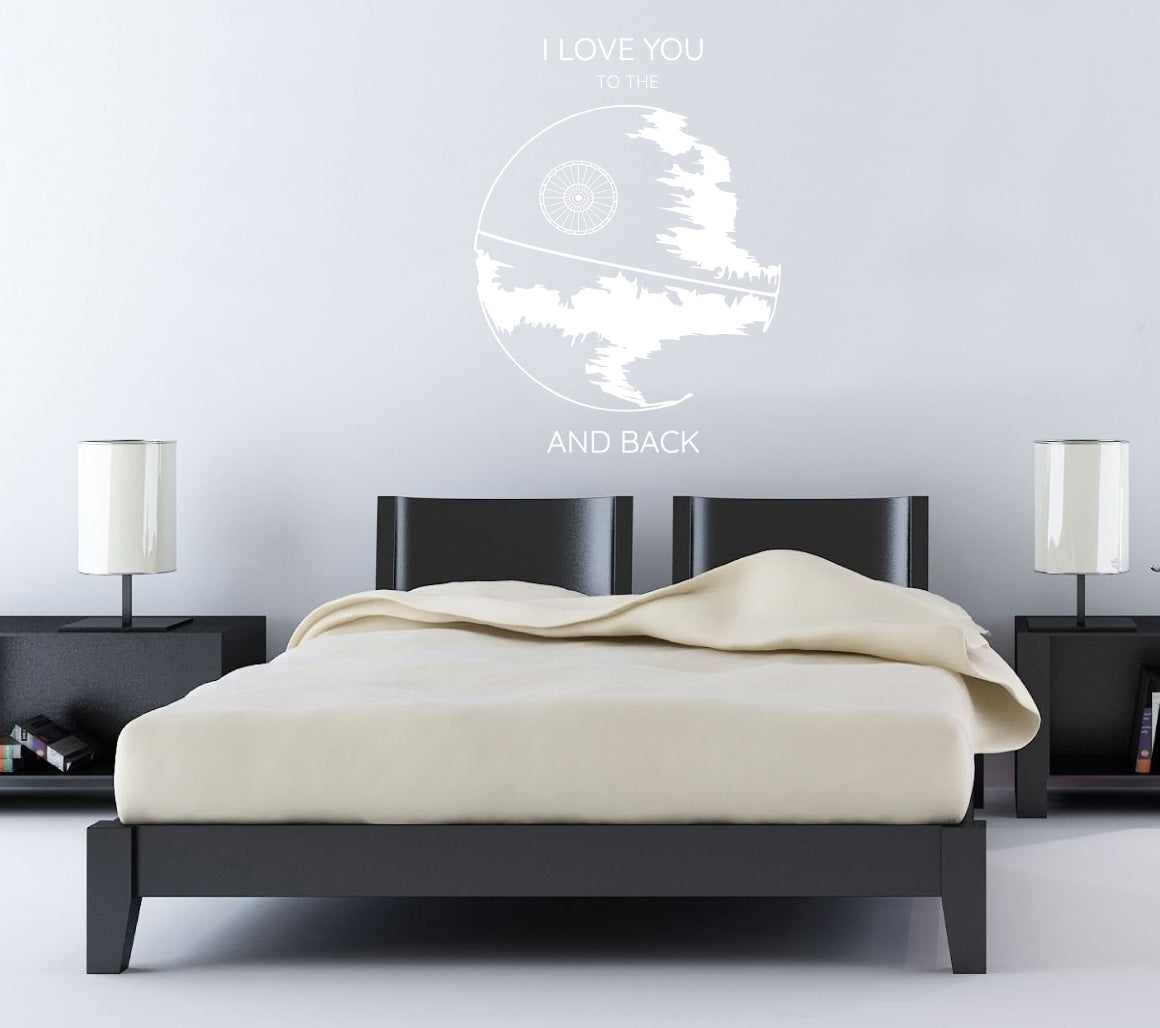 Star Wars I Love You To The Death Inspirational Quotes Wall Sticker Decal SQ179