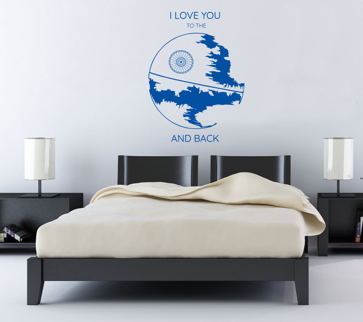 Star Wars I Love You To The Death Inspirational Quotes Wall Sticker Decal SQ179
