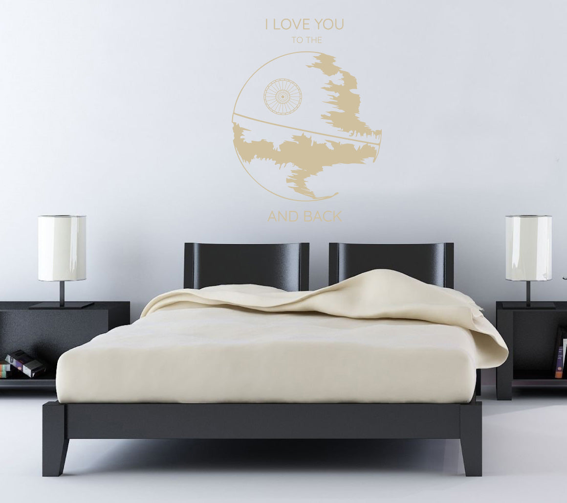 Star Wars I Love You To The Death Inspirational Quotes Wall Sticker Decal SQ179